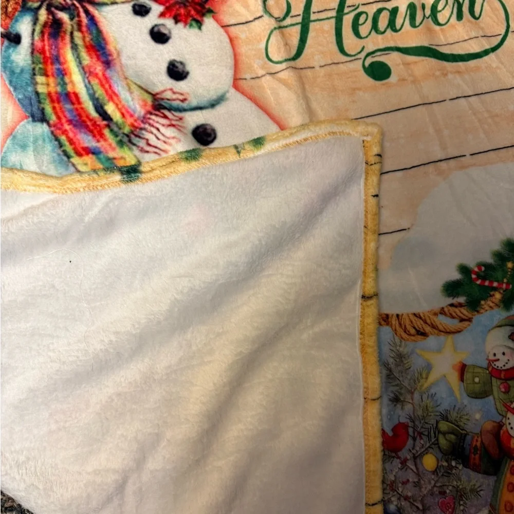 New 42*67 Holiday Snowman Throw Blanket – Festive Multi-Color
